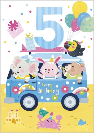 Happy Birthday 5 - Card