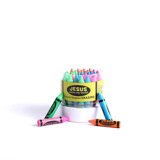 Erasers - Crayon Shape - Jesus Colours My World