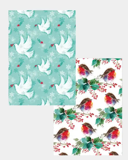 Robin and Dove Gift Wrap and Labels
