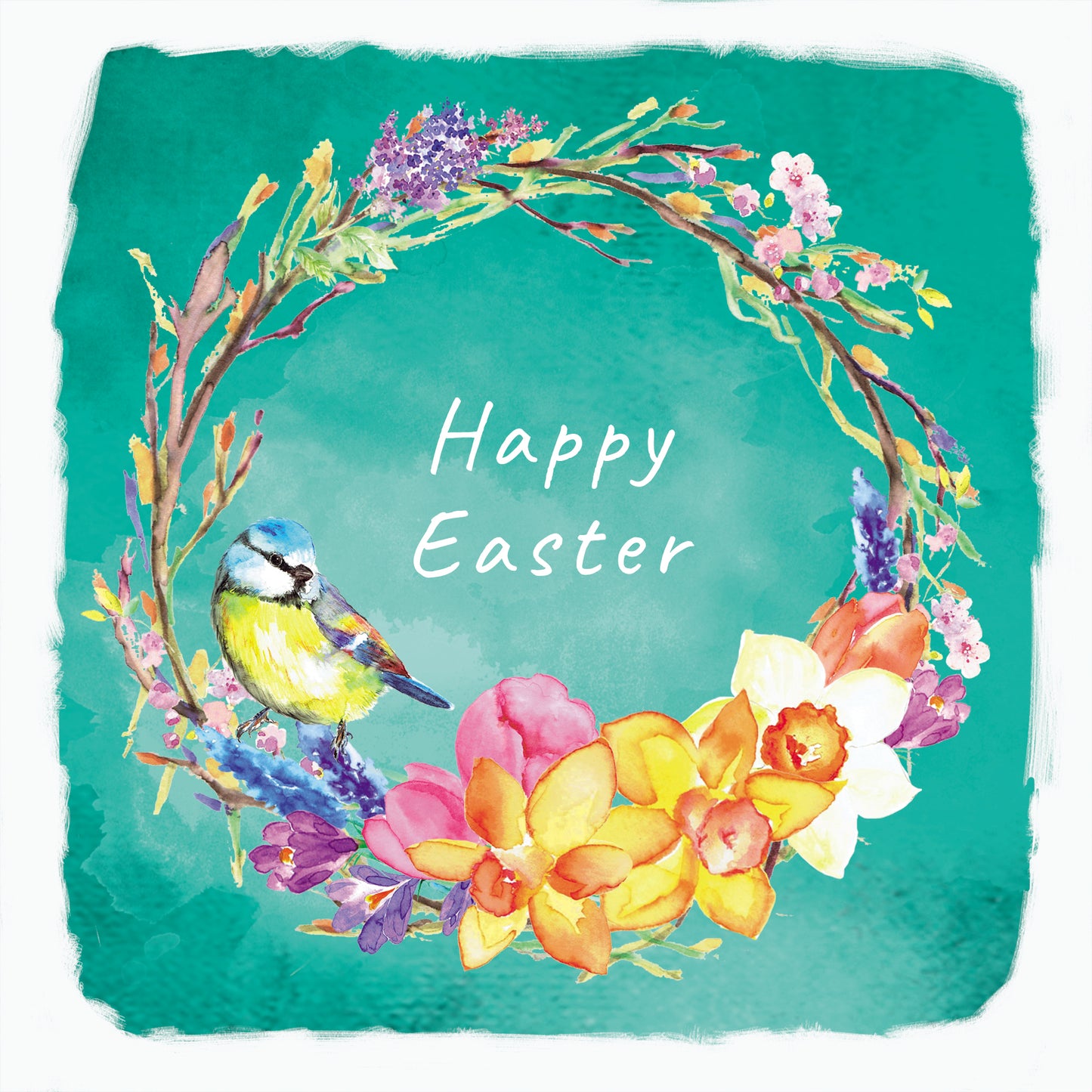 Happy Easter Wreath - Easter Cards - Pack of 4