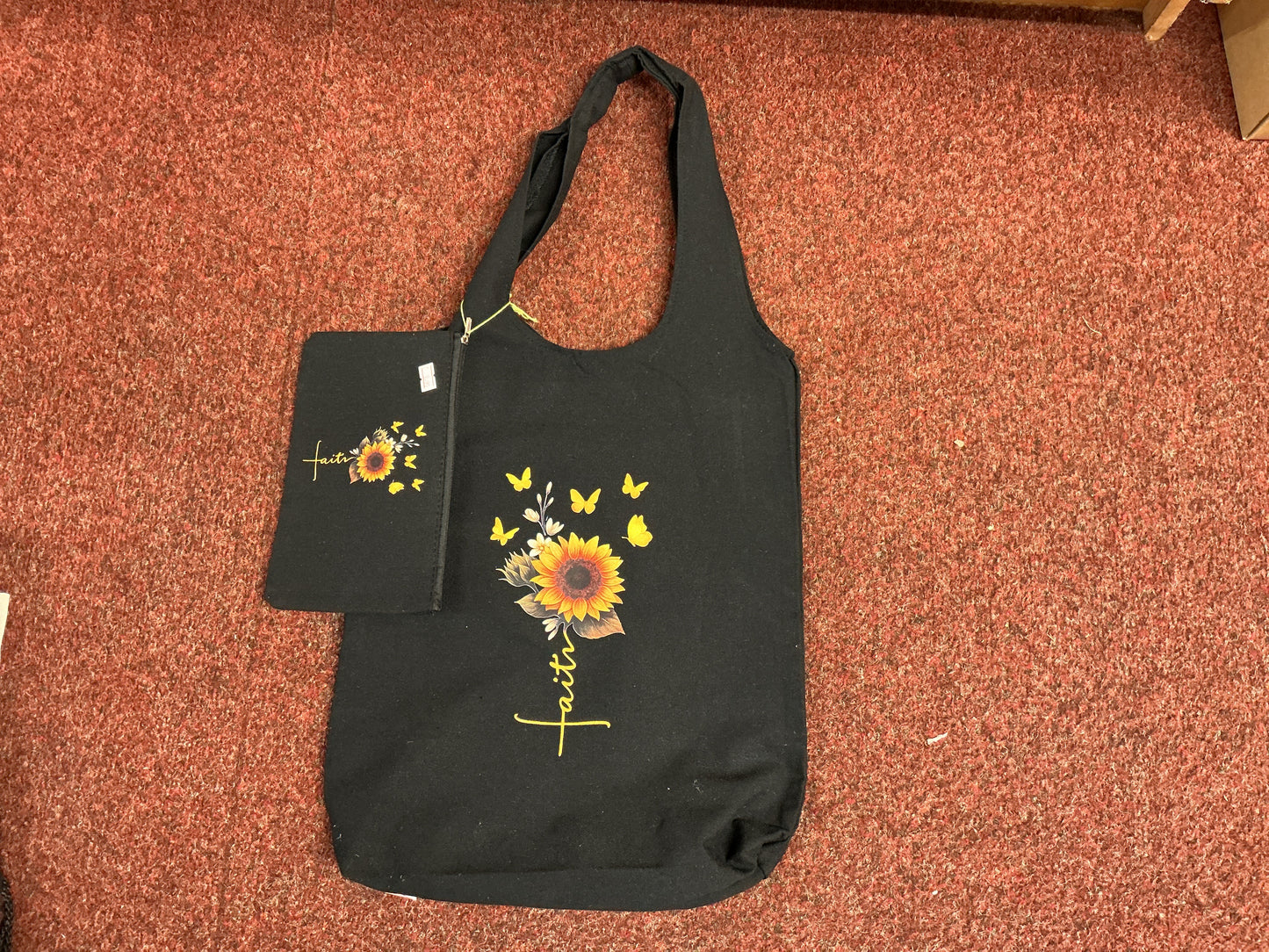Tote Shopping Bag with zipper purse