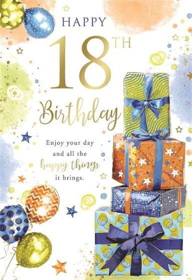 Happy 18th Birthday - Card
