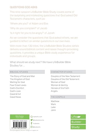 Questions God Asks (Lifebuilder Study Guides)