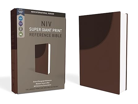 NIV Super Giant Print Reference Bible - Brown