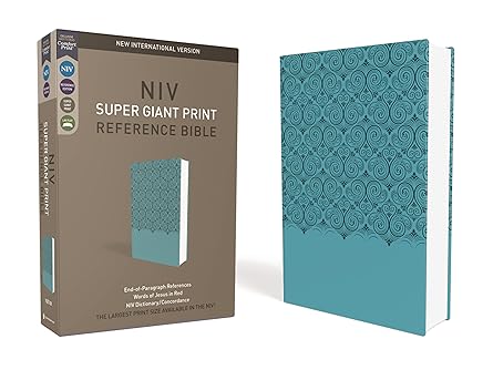 NIV Super Giant Print Reference Bible - Teal