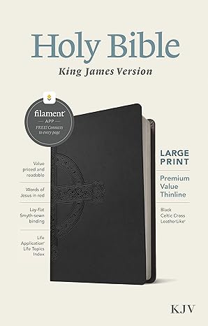 KJV Large Print Premium Vale Thinline Bible (Black Celtic Cross)
