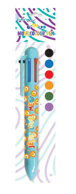 6 in 1 multi coloured pen - Blue