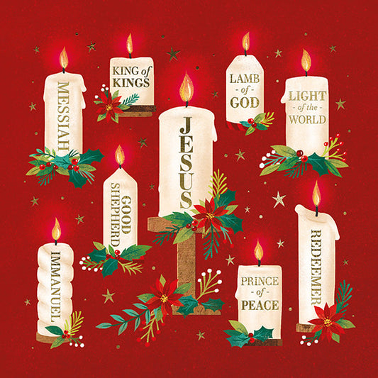 10 Identical Compassion Charity Christmas Cards - Names of Jesus