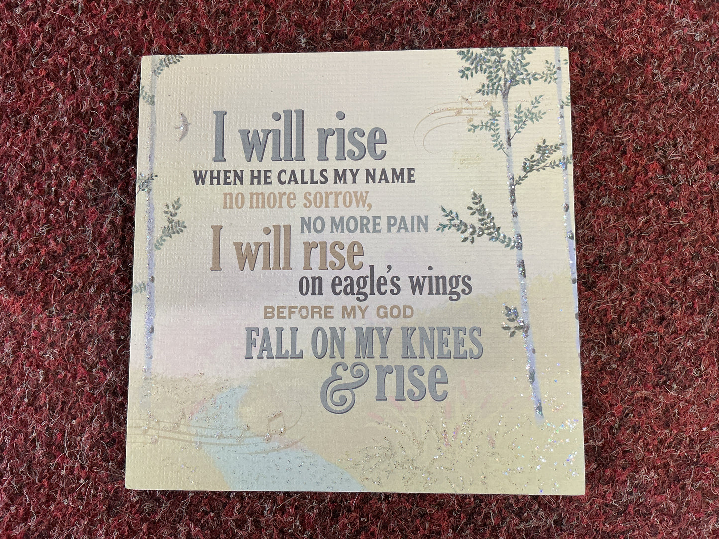 I will Rise Wooden Block Picture