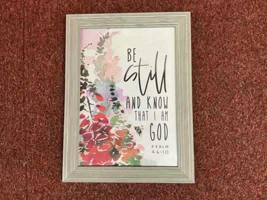A4 Framed Print - Be Still and Know
