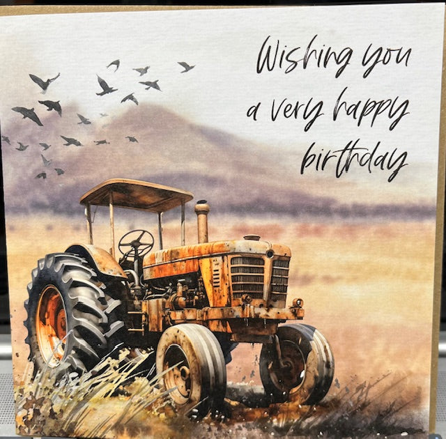 Happy Birthday - Ploughing - Card