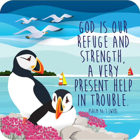God is our Refuge Coaster