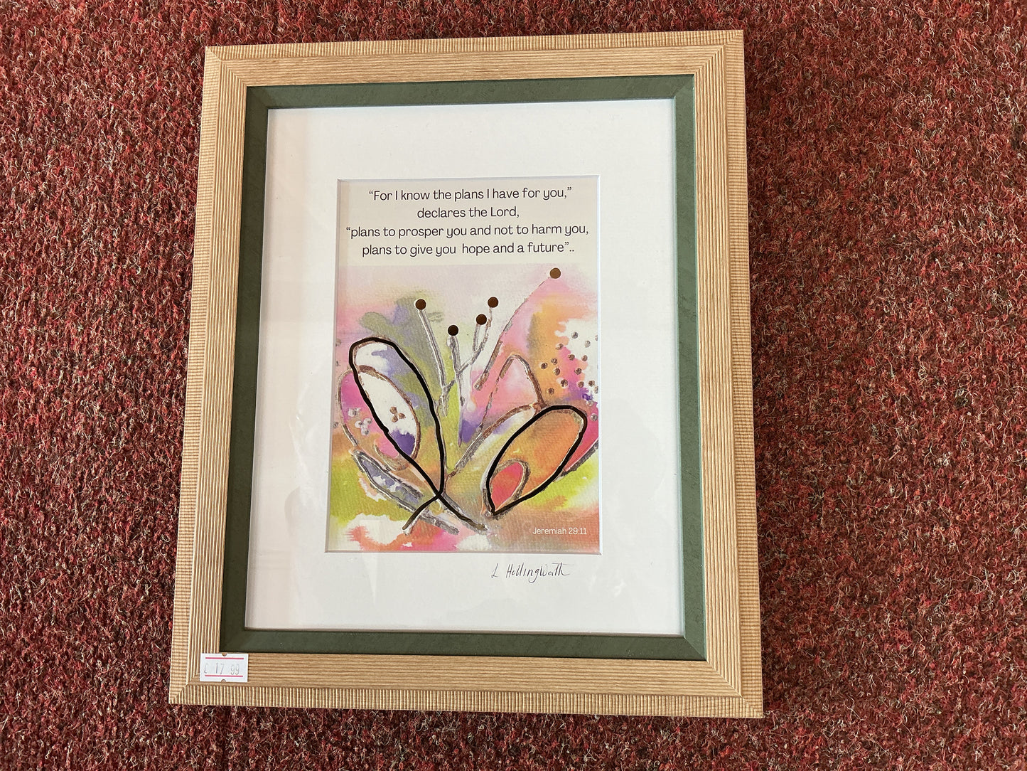 For I Know The Plans - Framed Print - Lesley Hollingworth
