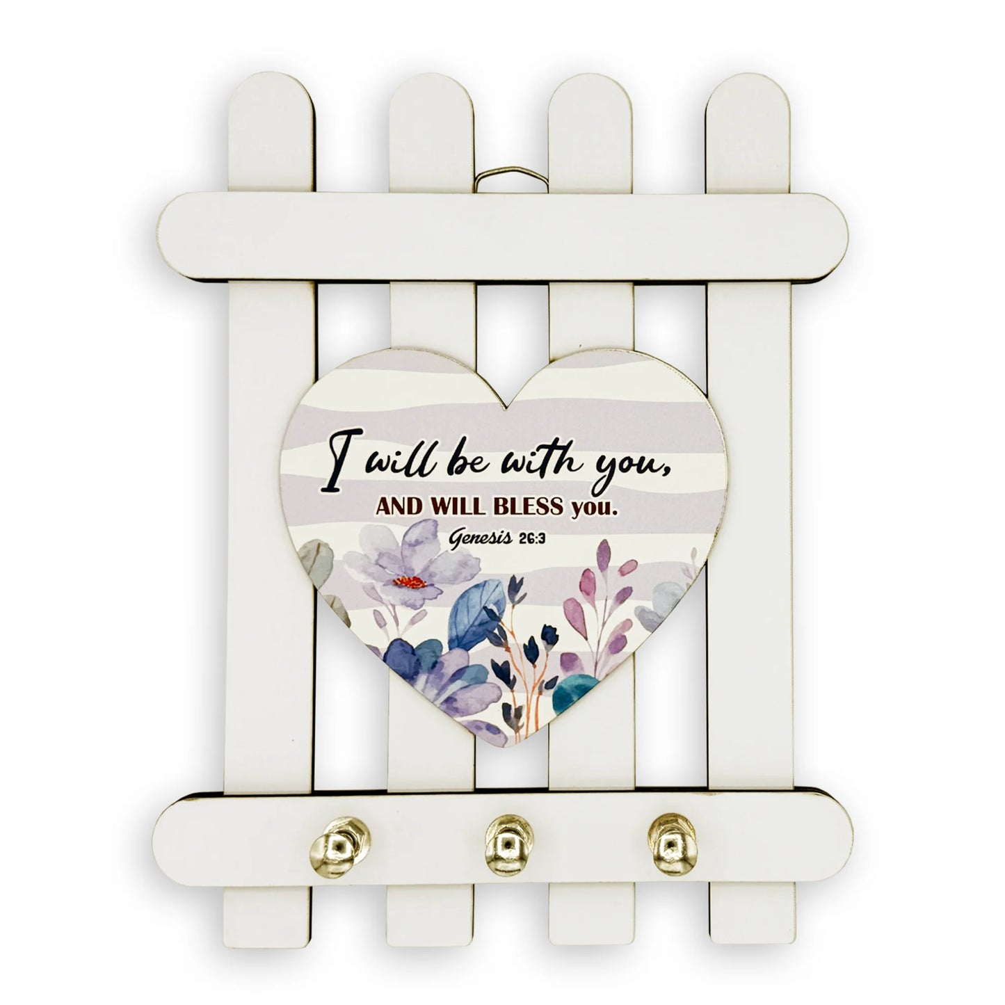 Wooden Key Holder - I will be with you