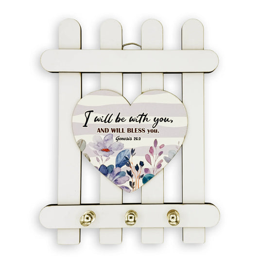 Wooden Key Holder - I will be with you