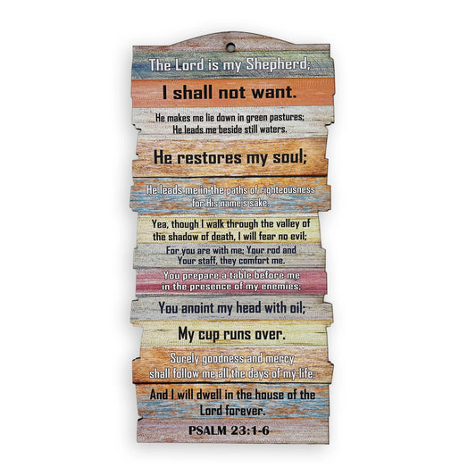 Wooden Wall Plaque - The Lord is my Shepherd