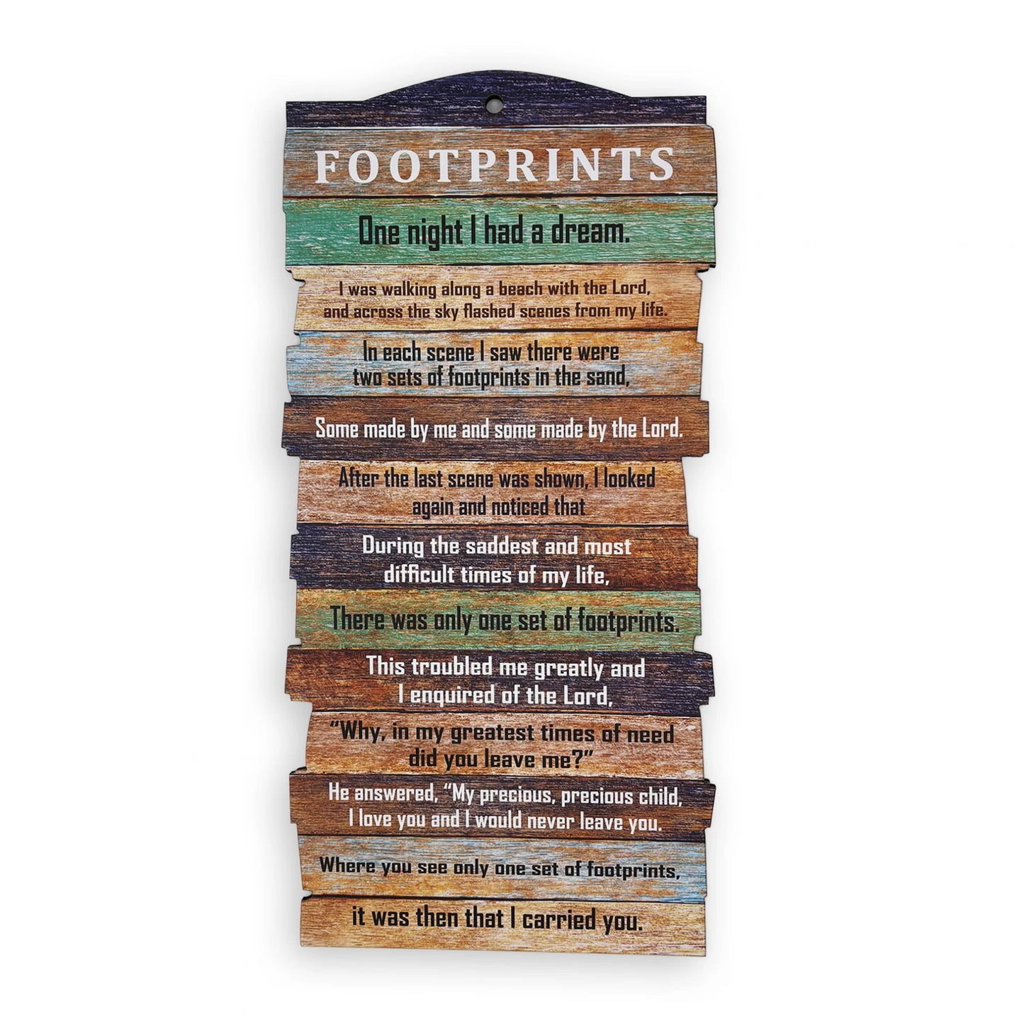 Wooden Plaque - Footprints