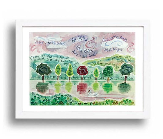 Be Still and Know - Hannah Dunnett White Framed Print - HAN15