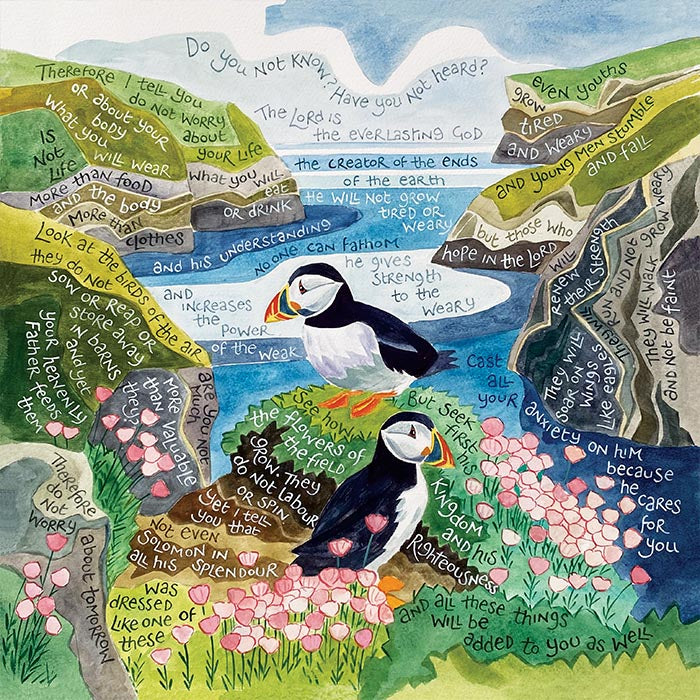 Puffin Framed Print HAN10 by Hannah Dunnett