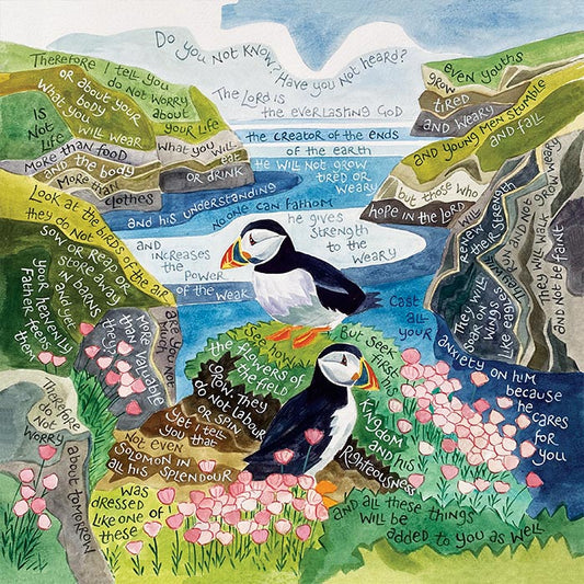 Puffin Framed Print HAN10 by Hannah Dunnett