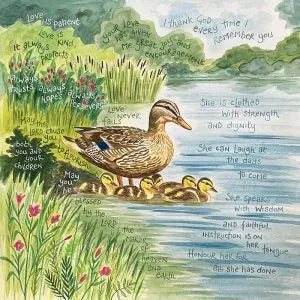 Joy and Encouragement - Hannah Dunnett  Square Greeting Card