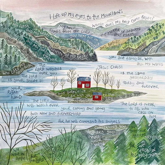 Hannah Dunnett My Help Comes From The Lord Square Card