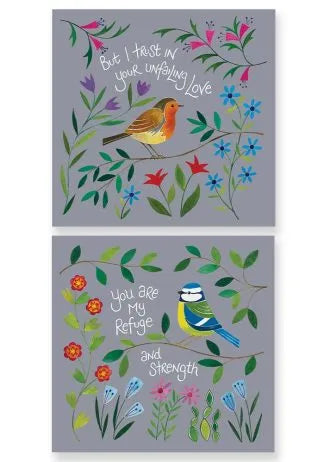 Hannah Dunnett Note Card.                                                                       A.  My refuge and strength and B.Your unfailing love