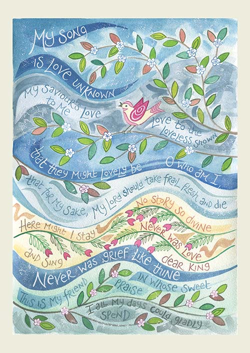 My Song is Love Unknown - HAN27 Hannah Dunnett framed print