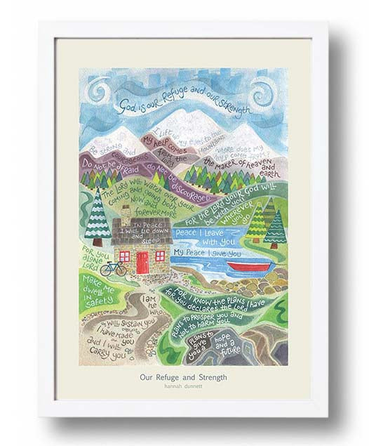Hannah Dunnett HAN45 - Our Refuge and Strength - Framed print
