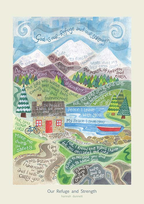 Our Refuge and Strength- Hannah Dunnett Greeting Card