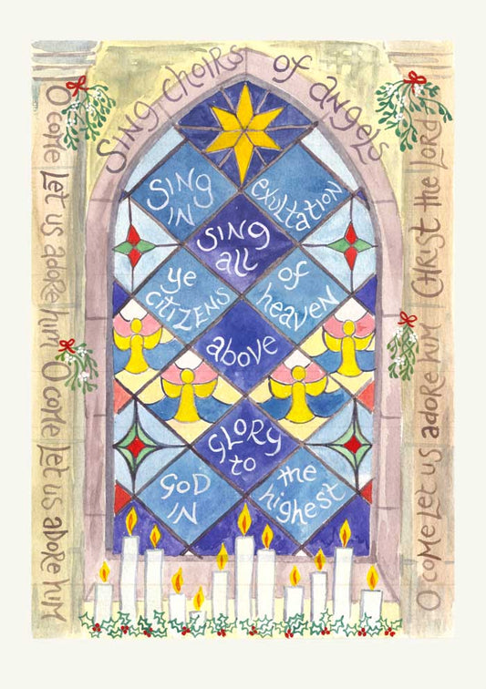 Sing Choirs of Angels Hannah Dunnett Christmas Card