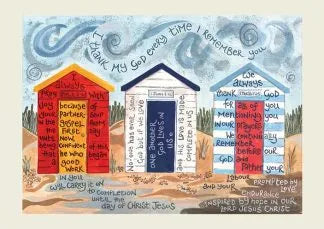 Thank You Notecard - Hannah Dunnett - Beach Huts