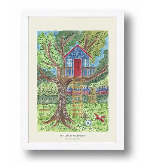 The Lord is My Strength - HAN30 Hannah Dunnett Framed Print
