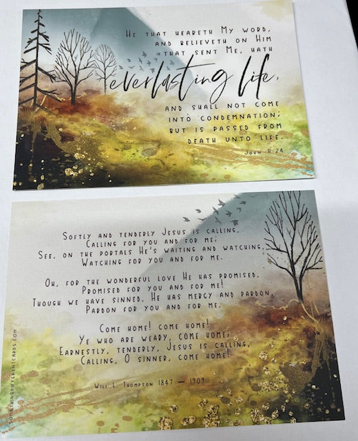 A6 Double Sided Encouragement Card - He that heareth my word