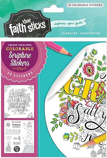 Scripture Stickers to colour in