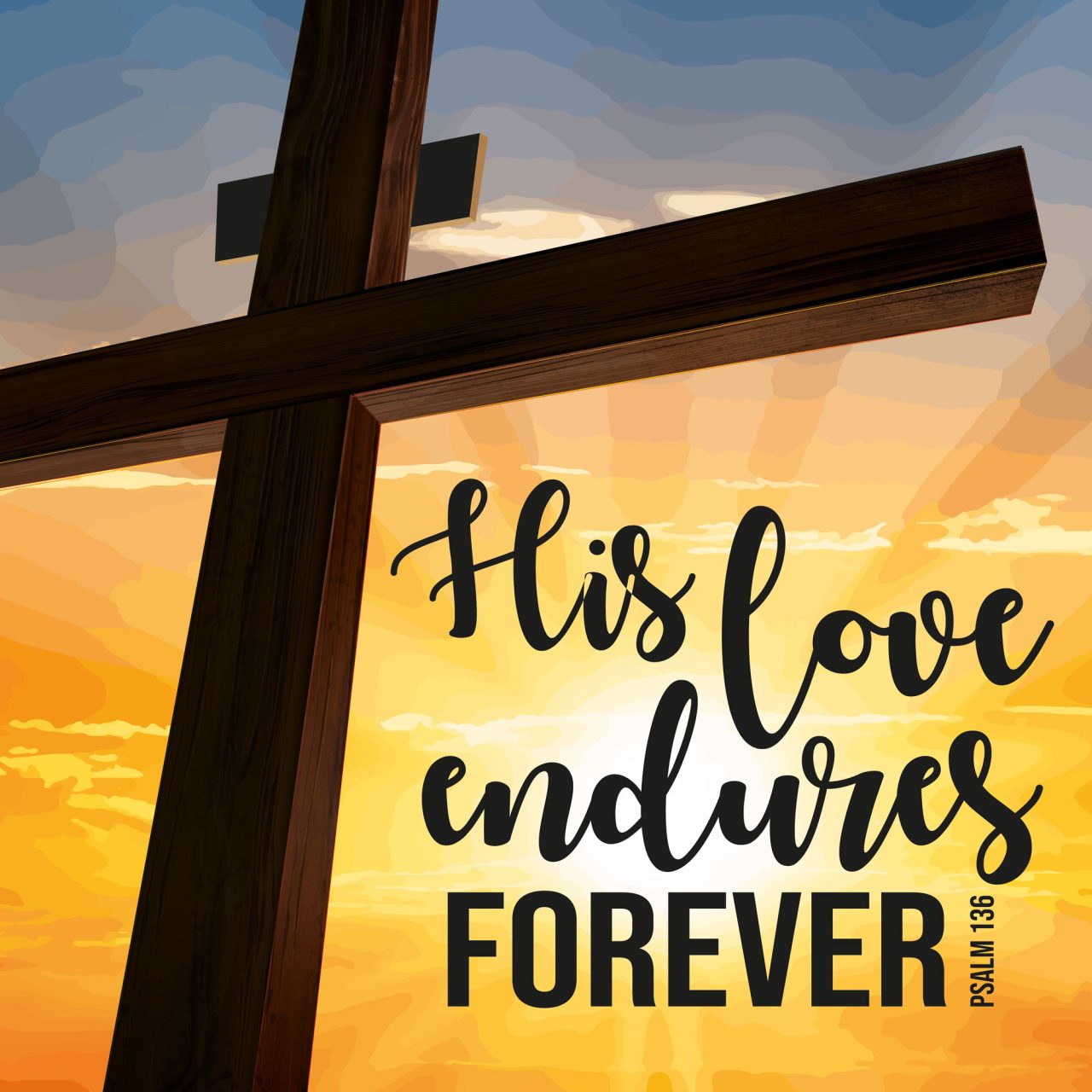 Easter Cards - His Love Endures - Pack of 5