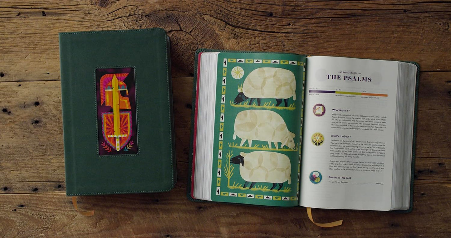 The Biggest Story Holy Bible For Kids - Dark Green
