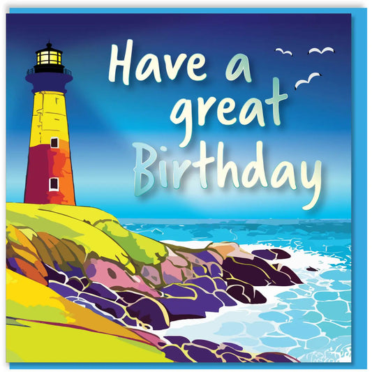 Have a Great Birthday Card - Lighthouse