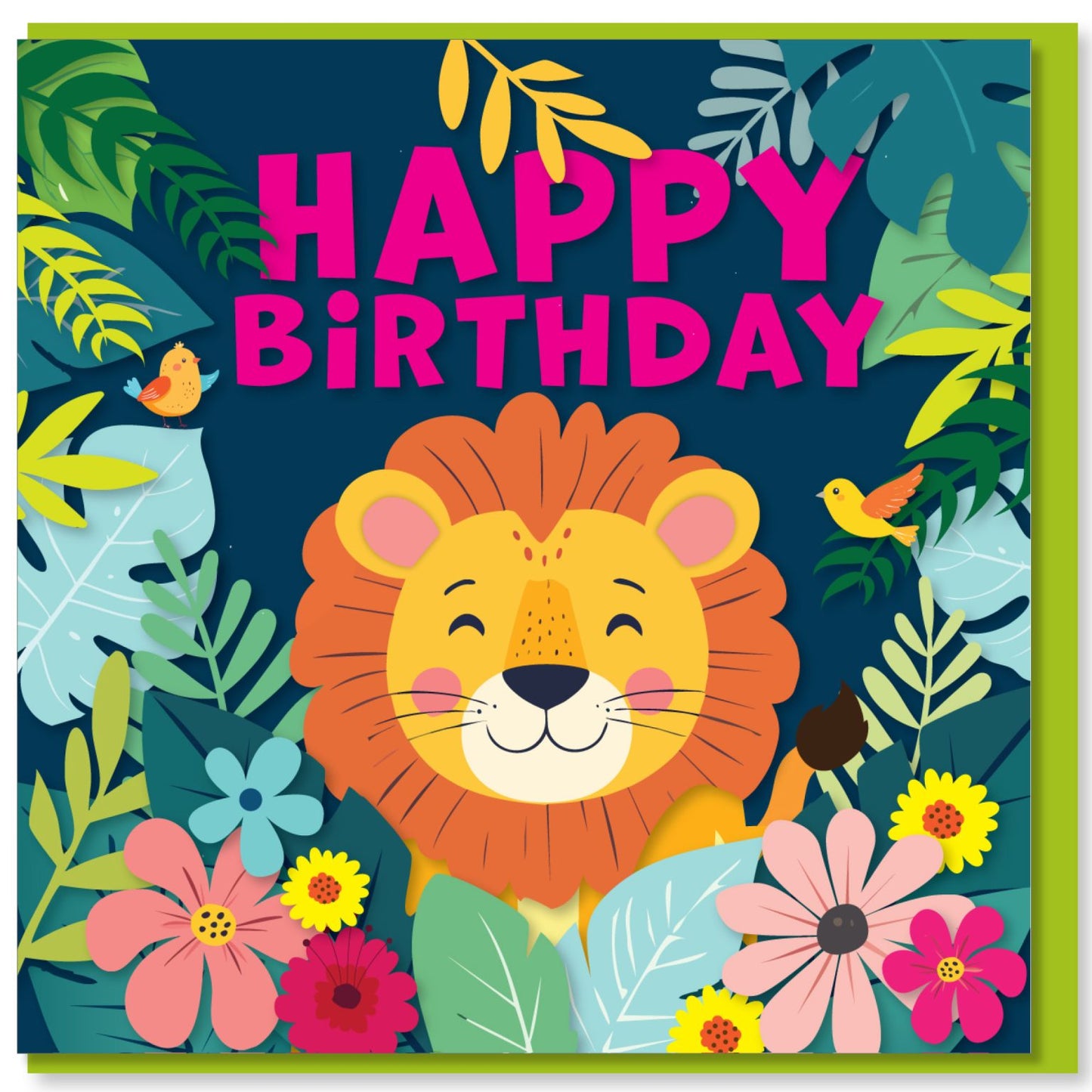 Happy Birthday Card - Lion