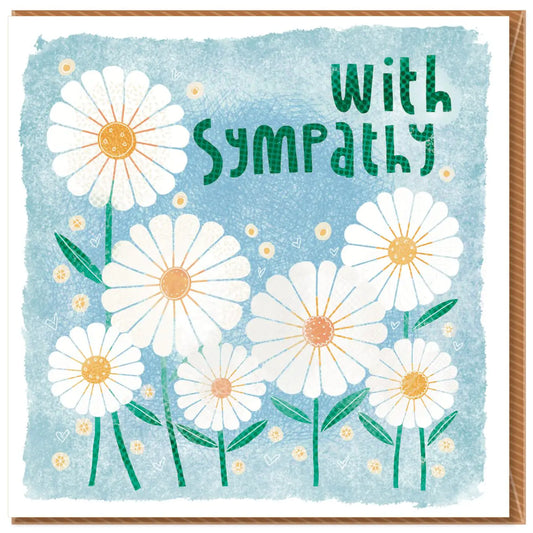 With Sympathy Card - Daisy