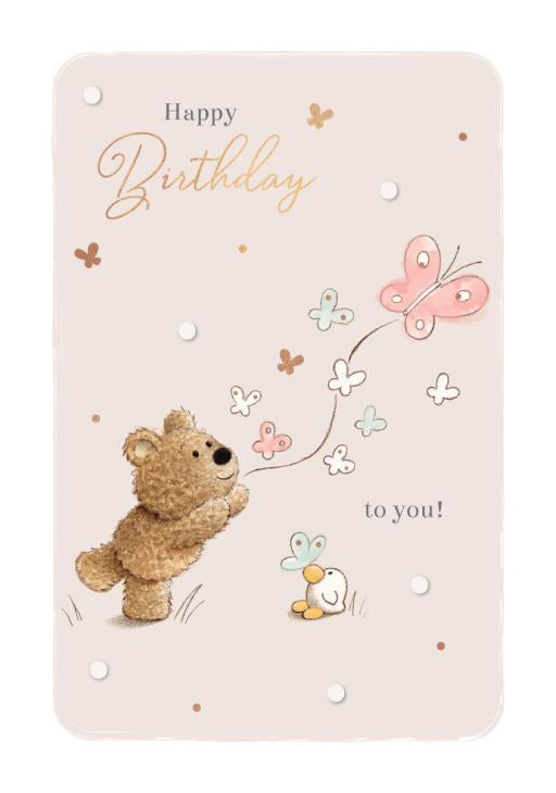 Happy Birthday Card - Barley Brown Bear