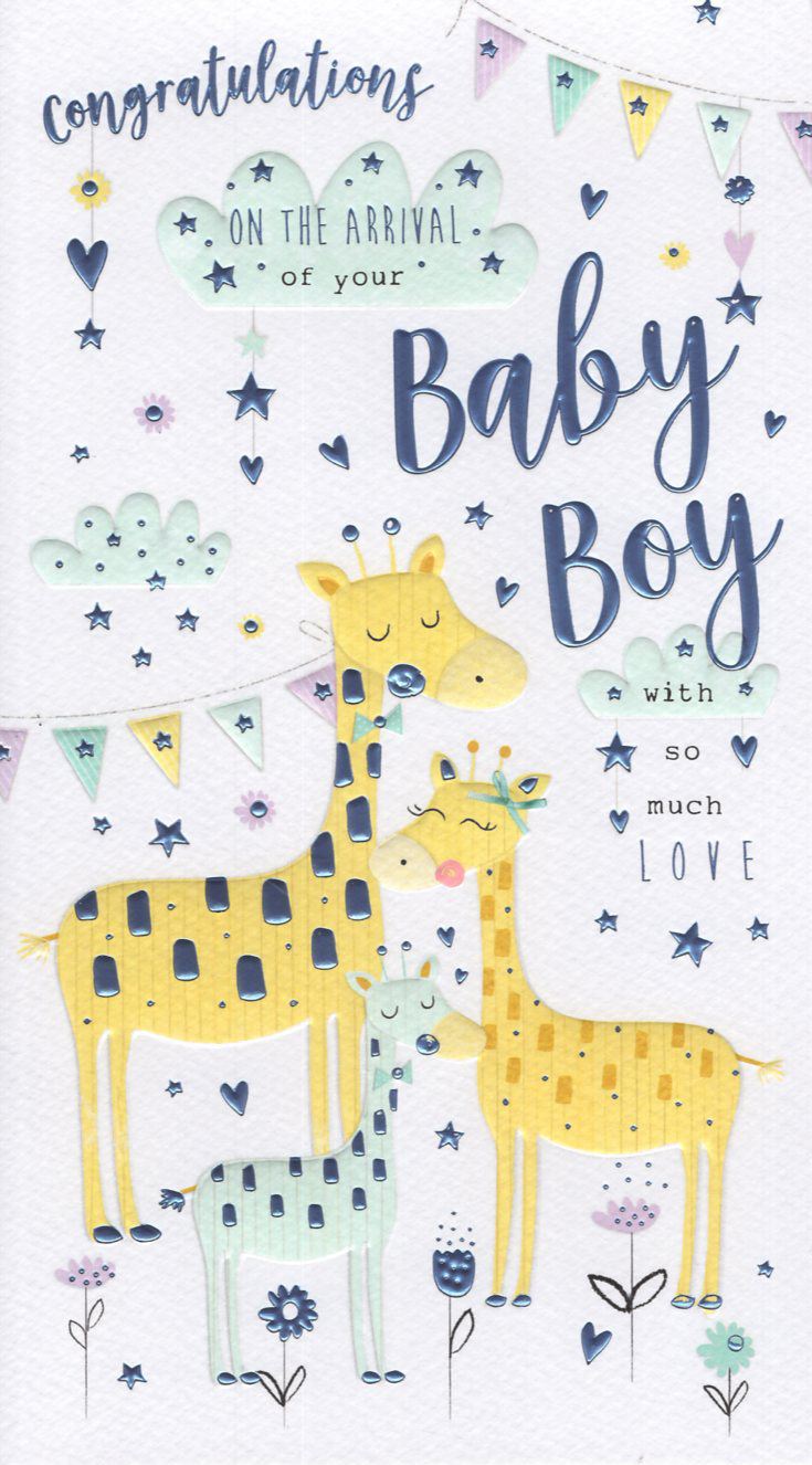 Congratulations - Baby Boy Card