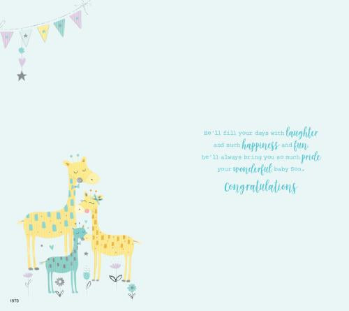 Congratulations - Baby Boy Card