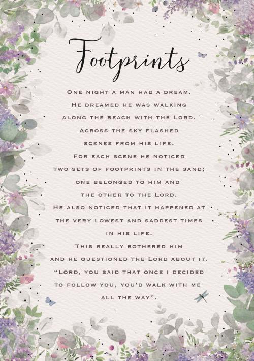 Footprints Greeting Card