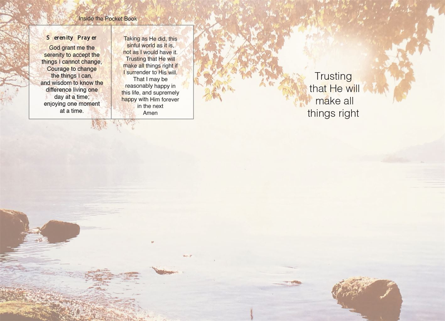 Just To Say Serenity Prayer Card