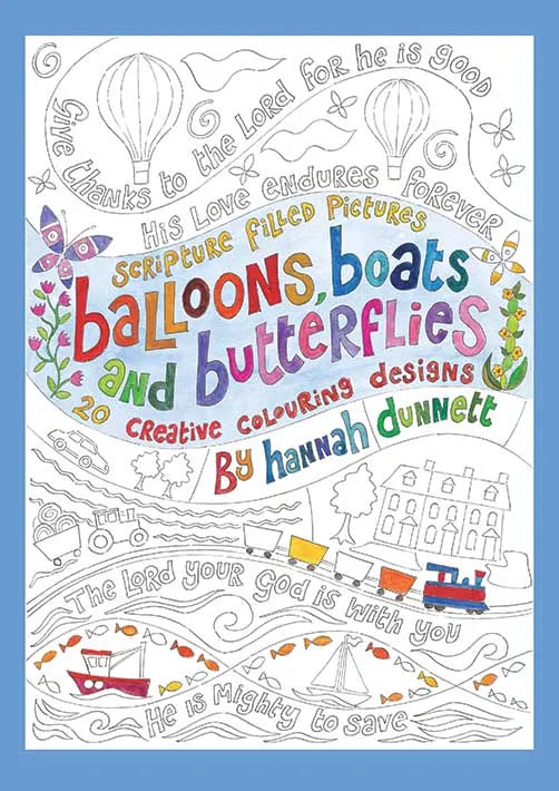 Hannah Dunnett Colouring Book - Balloons, Boats and Butterflies