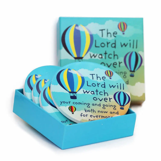 The Lord Will Watch Over You Set of 4 Ceramic Coasters