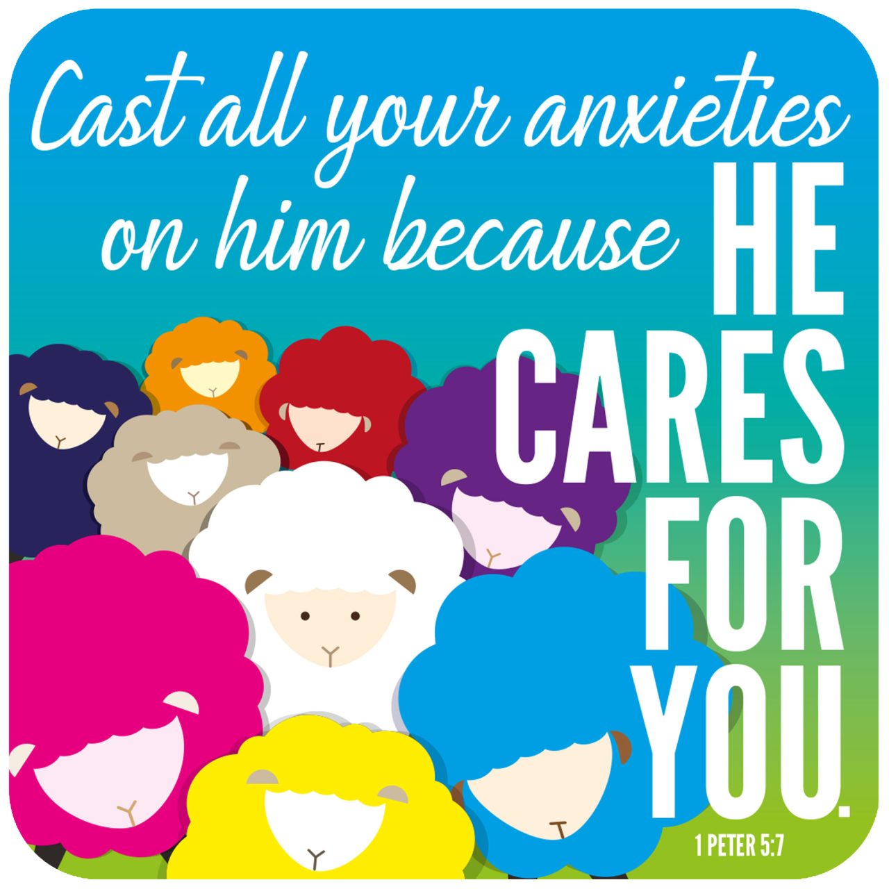 Cast All Your Anxieties Coaster