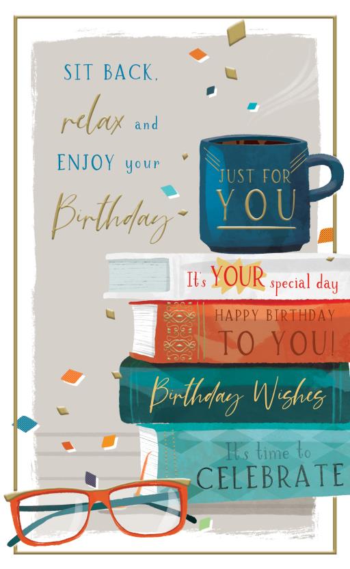 Card - Birthday - Books