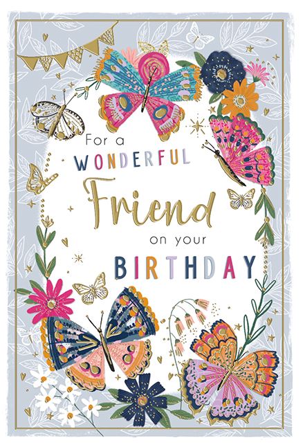 For a Wonderful Friend - Birthday Card